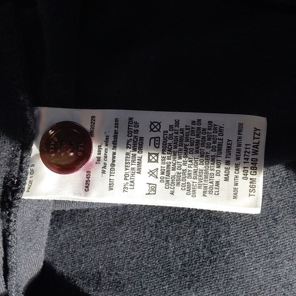 Ted Baker London Mens Black Sweater Coat Full zip Pockets Preppy Acadamia Sz.XL - Picture 12 of 12